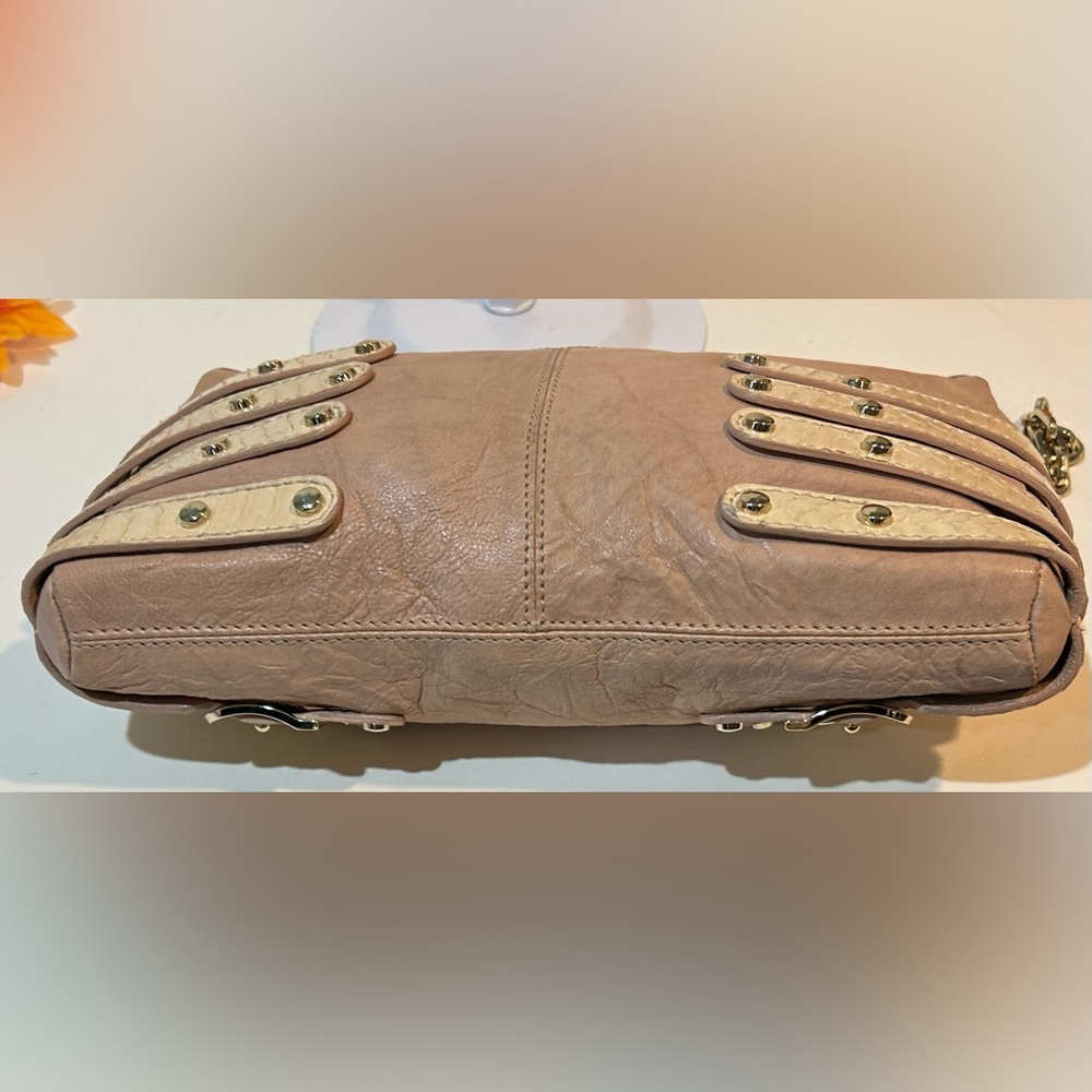 Jimmy Choo Brix Convertible Clutch Python Trim Le… - image 11